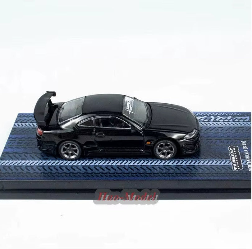 TW 1/64 for VERTEX Silvia S15 Alloy Metal Diecast Model Car Kids Toys Boys Girls Birthday Gifts Hobby Display Collection Black