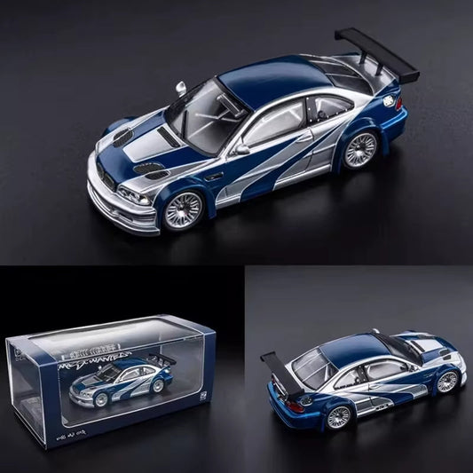 DCM 1:64 for M3 E46 GTR Need for Speed Coating Alloy Car Model Collection