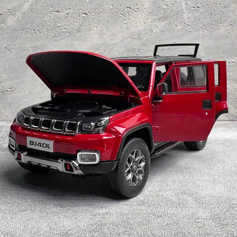 Original Beijing BJ40 Car Model 2024 New SUV Off-Road Vehicle 1:18 Alloy Car Model