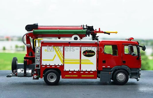 New 1:43 for JIEDA MAN EMERGENCY Fire Rescue Major Diecast Model Car Truck Toys Gifts Display Ornaments Metal,Plastic,Rubber