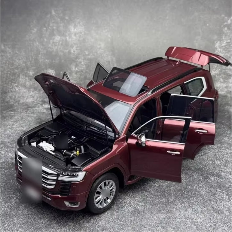 LCD Models Scale 1:18 for Toyota Land Cruiser LC300 ZX Alloy Diecast Model Car Toys Gifts Red/Gray/White/Gold Display Collection