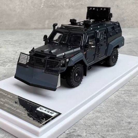 MB 1:64 Jilong Explosion Proof Evacuation Vehicle Clearance Vehicle Special Vehicle Alloy Car Model Ornament