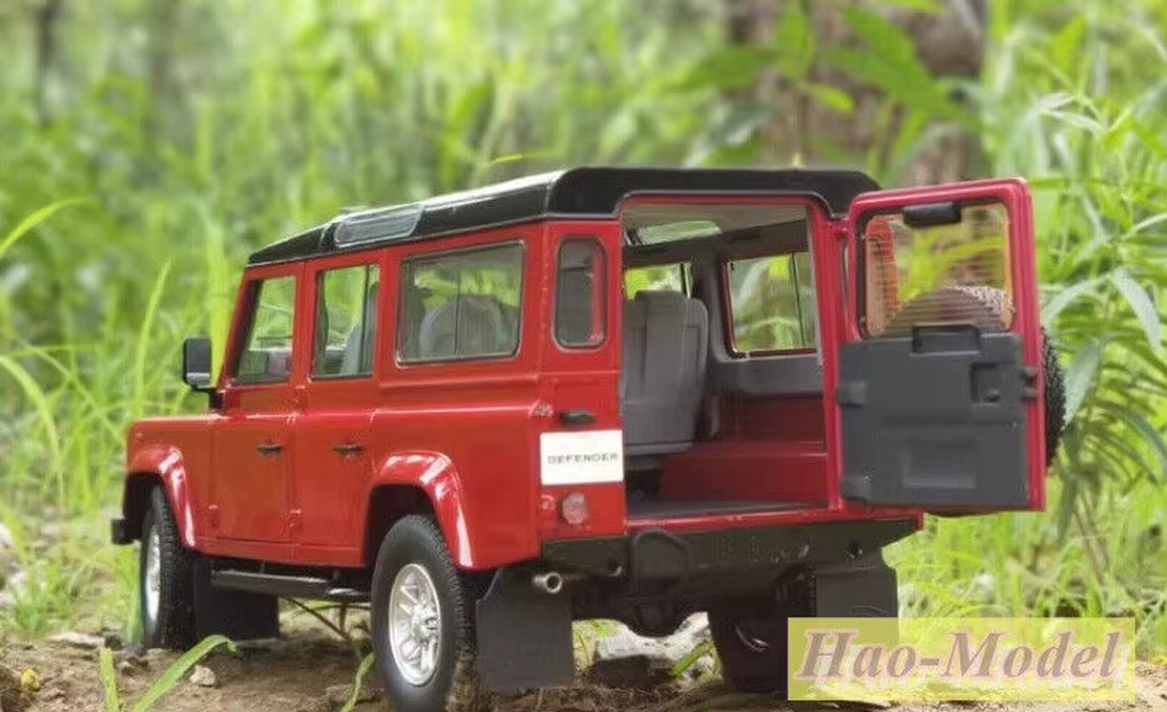 Century Dragon 1:18 for Landrover Defender110 Diecast Metal Car Model Ornaments Birthday Gifts Display Collection Black/Red