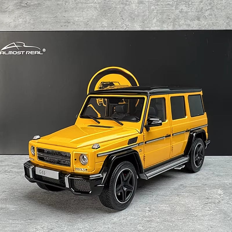 AR 1:18 for G63 (W463) 2017 Yellow Alloy Limited Edition Car Model Collection