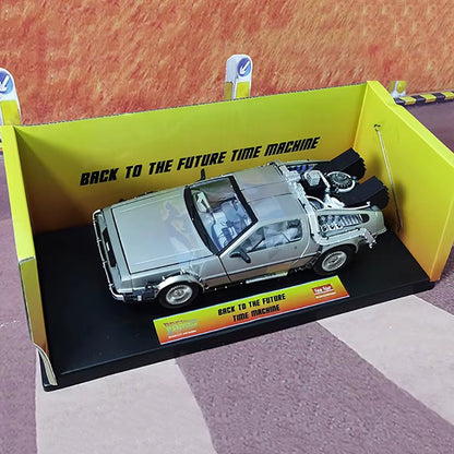 Sun Star 1:18 Returns to Future DMC12 Time Machine Flight Edition Railway Edition Alloy Car Model