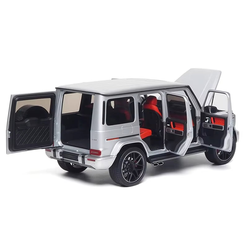 Almost Real 1/18 for G63 2019 Silver Alloy Fully Open Car Model