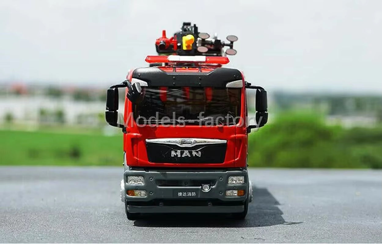 New 1:43 for JIEDA MAN EMERGENCY Fire Rescue Major Diecast Model Car Truck Toys Gifts Display Ornaments Metal,Plastic,Rubber
