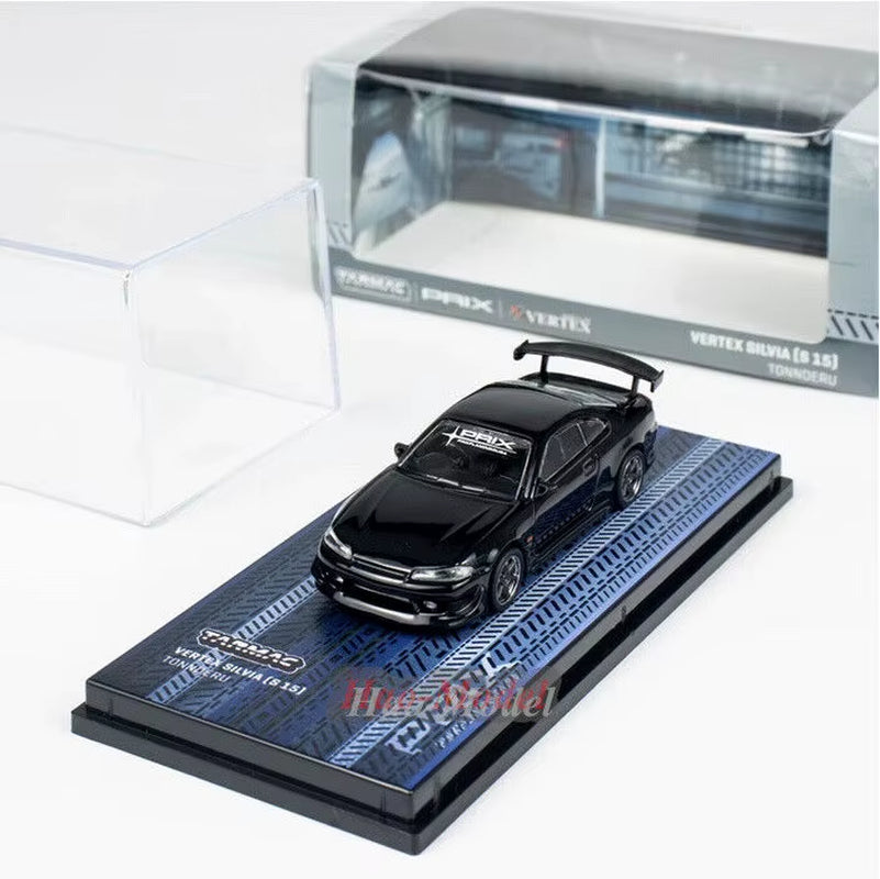 TW 1/64 for VERTEX Silvia S15 Alloy Metal Diecast Model Car Kids Toys Boys Girls Birthday Gifts Hobby Display Collection Black