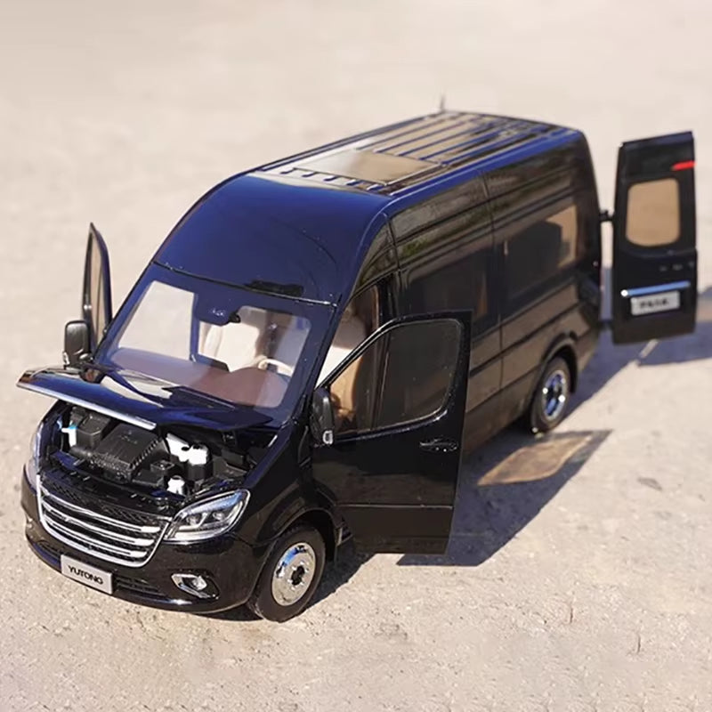 Original for Yutong Tianjun V6 Model 1:24 Business Vehicle Yutong Bus New Energy Commercial Vehicle Model