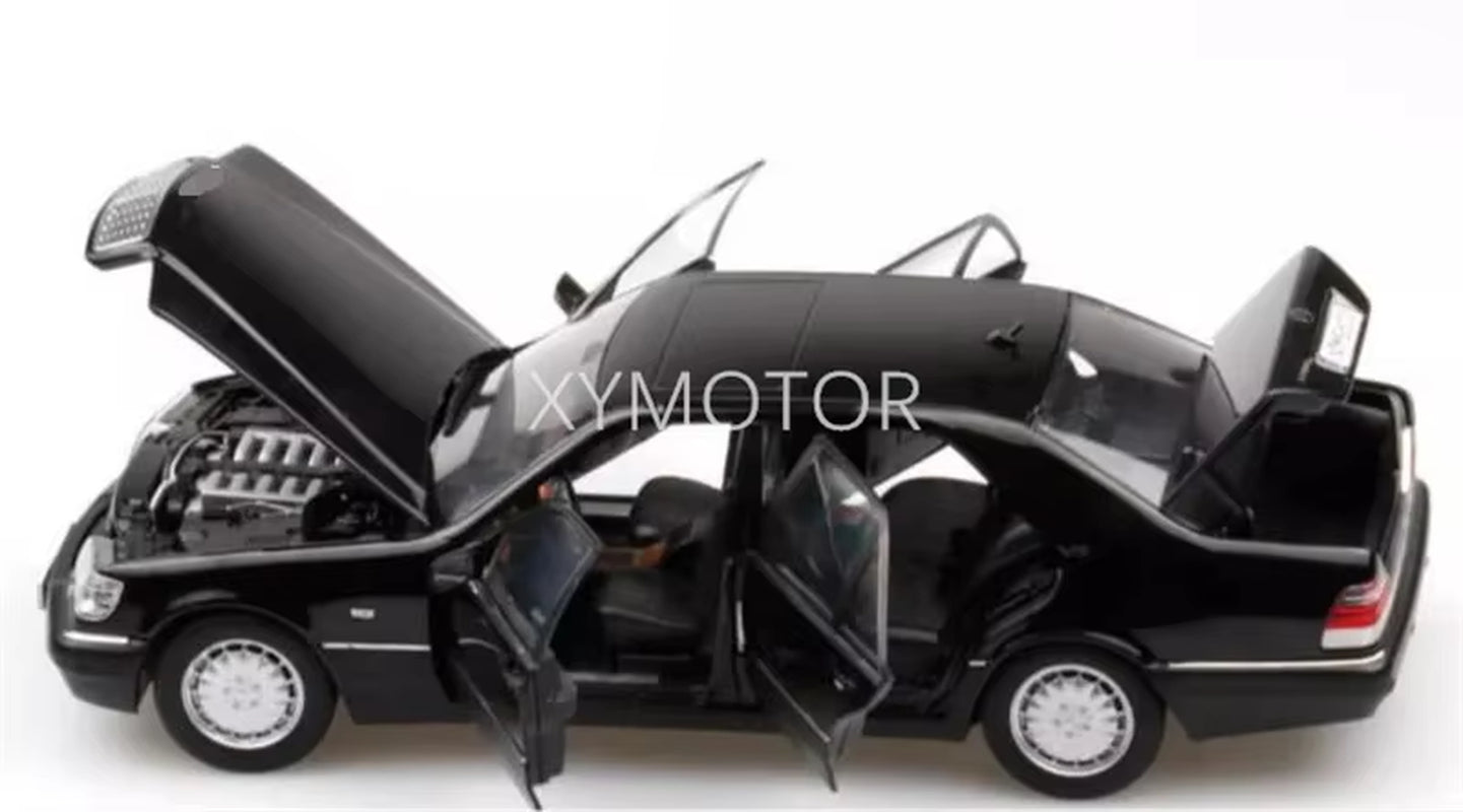 1/18 Model for Mercedes Benz S600 V12 W140 1990 Diecast Model CAR Toys Kids Gifts Collection Black/White/Silver Metal,Plastic