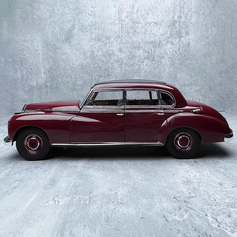 Norev 1/18 for 300 1955 Simulation Alloy Car Model Can Open the Door Wine Red