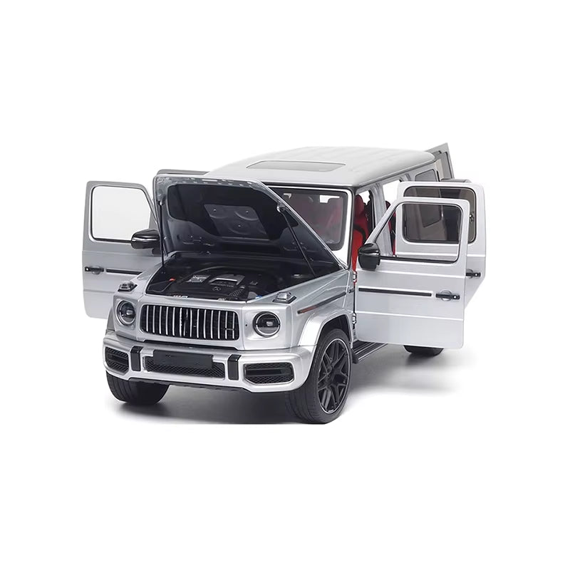 Almost Real 1/18 for G63 2019 Silver Alloy Fully Open Car Model