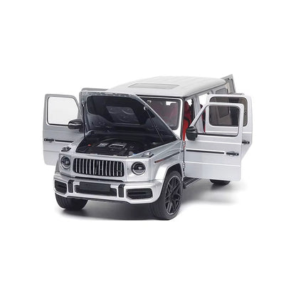 Almost Real 1/18 for G63 2019 Silver Alloy Fully Open Car Model