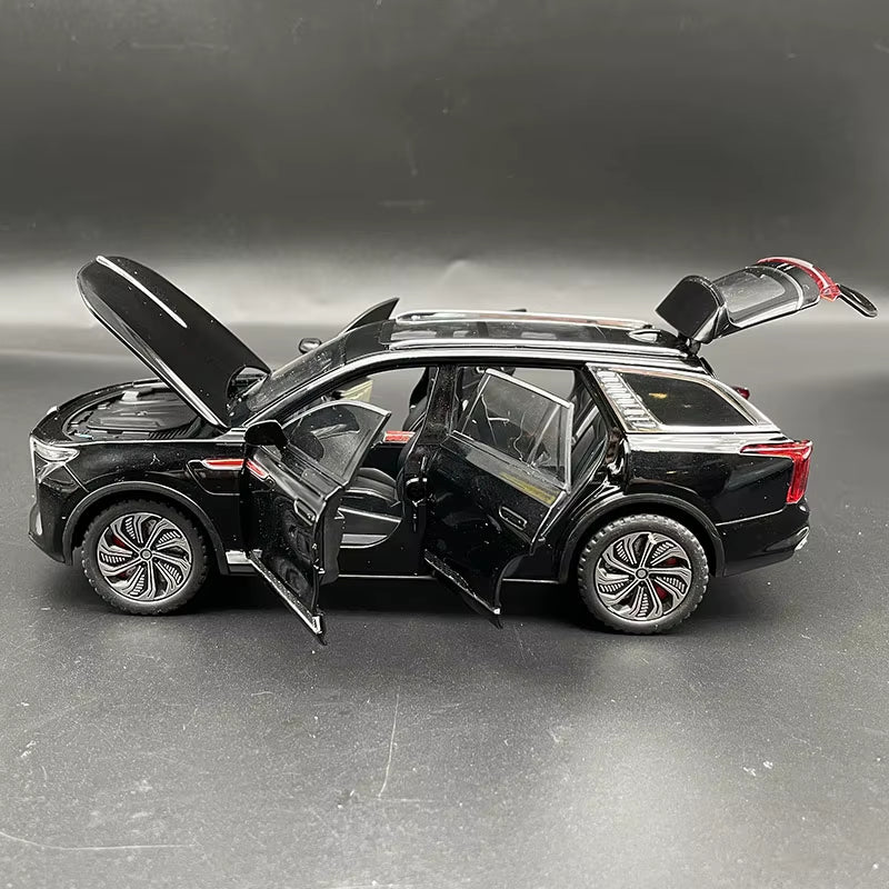 1: 24 Hongqi E-HS9 Simulated Alloy Car Model for Children and Boys Toy Car Model Collection Gift Fine Edition