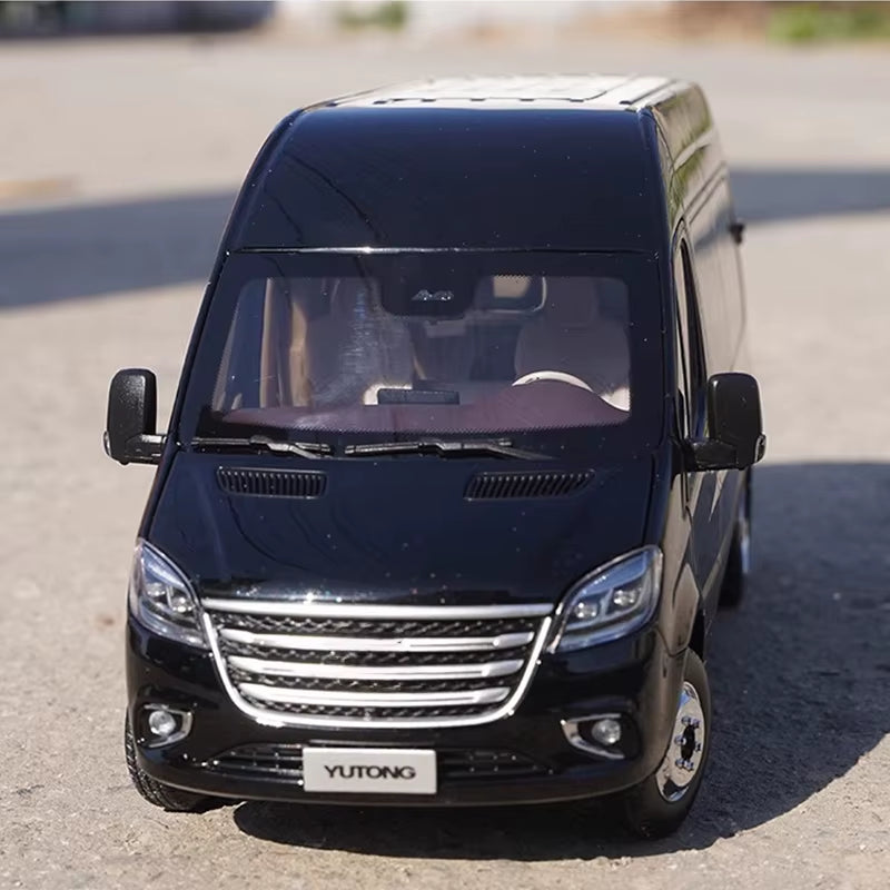 Original for Yutong Tianjun V6 Model 1:24 Business Vehicle Yutong Bus New Energy Commercial Vehicle Model