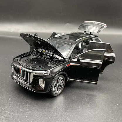 1: 24 Hongqi E-HS9 Simulated Alloy Car Model for Children and Boys Toy Car Model Collection Gift Fine Edition