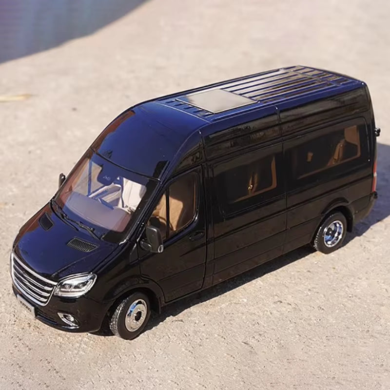 Original for Yutong Tianjun V6 Model 1:24 Business Vehicle Yutong Bus New Energy Commercial Vehicle Model