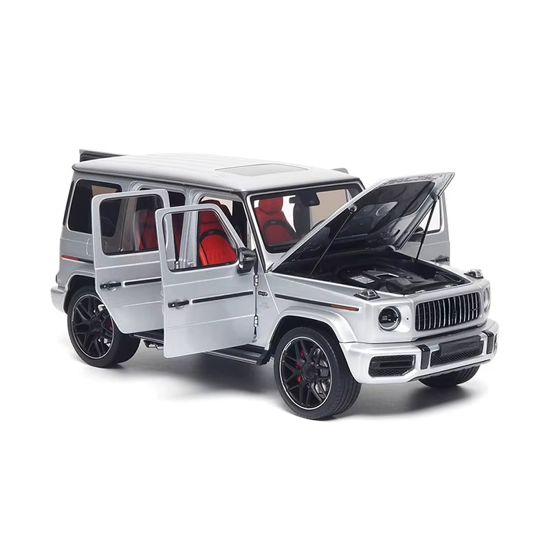 Almost Real 1/18 for G63 2019 Silver Alloy Fully Open Car Model