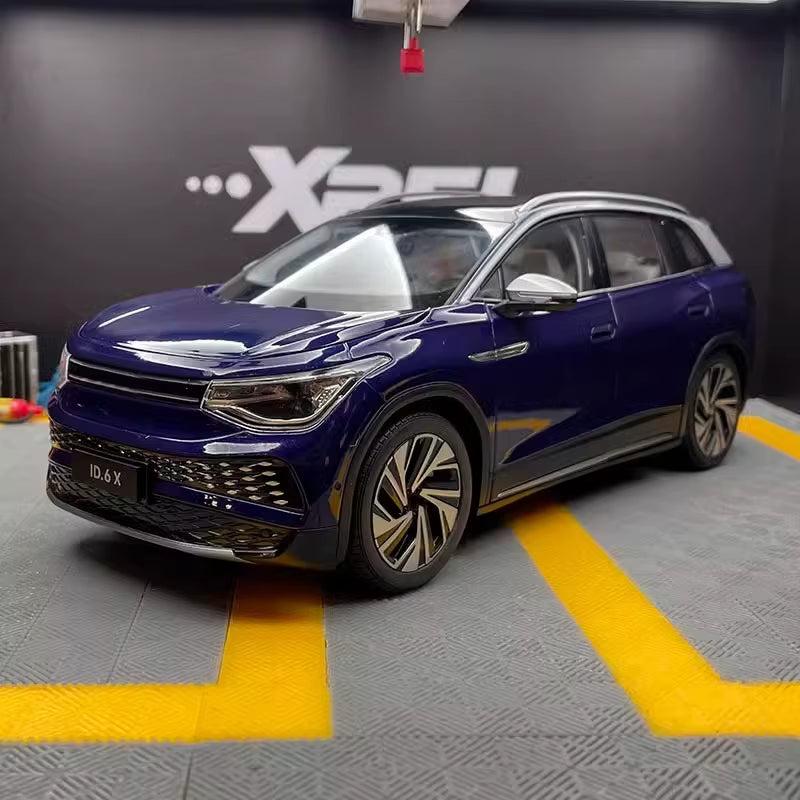 1:18 Original ID.6X Car Model SUV Light Version Alloy Simulation Car Model