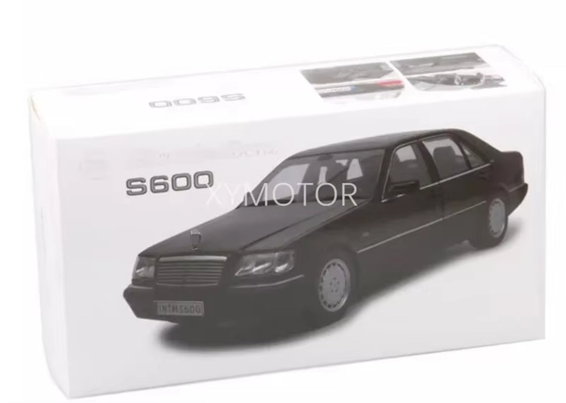 1/18 Model for Mercedes Benz S600 V12 W140 1990 Diecast Model CAR Toys Kids Gifts Collection Black/White/Silver Metal,Plastic