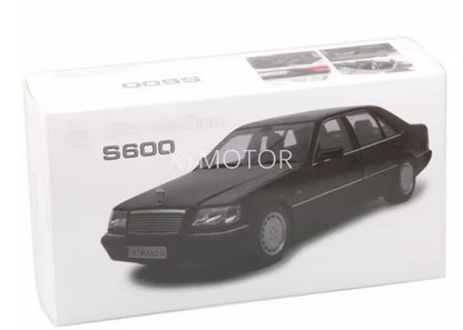 1/18 Model for Mercedes Benz S600 V12 W140 1990 Diecast Model CAR Toys Kids Gifts Collection Black/White/Silver Metal,Plastic