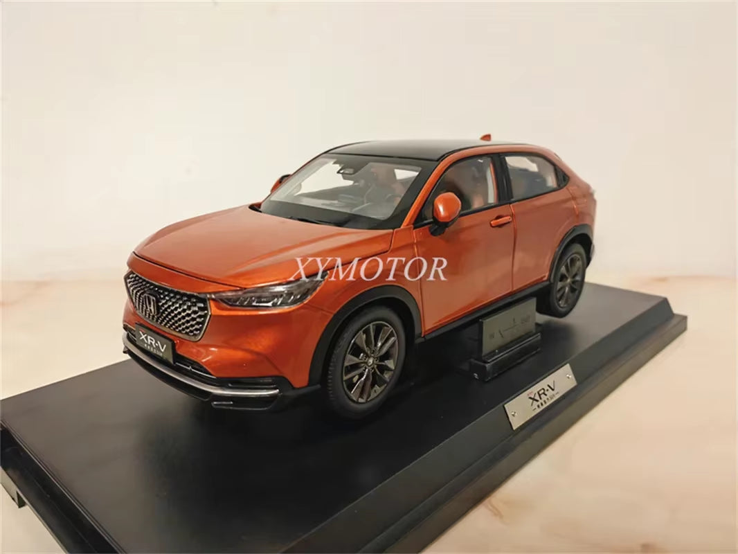 1/18 for Honda XRV XR-V SUV 2023 Metal Diecast Model Car Toys Gifts Hobby Ornaments Collection Orange Display