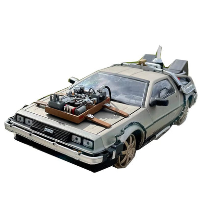 Back to the Future Third Orbit Edition DMC-12 Time Machine Sunstar Original 1:18 Simulation Alloy Car Model