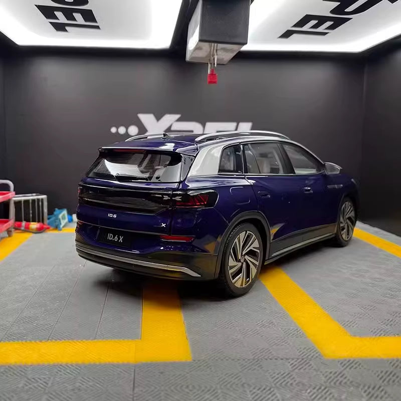 1:18 Original ID.6X Car Model SUV Light Version Alloy Simulation Car Model