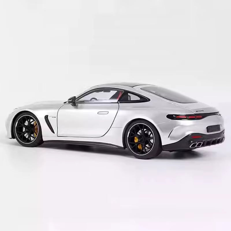 Original NZG 1:18 for GT63 2023 Silver Grey Alloy Fully Open Car Model