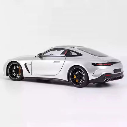 Original NZG 1:18 for GT63 2023 Silver Grey Alloy Fully Open Car Model