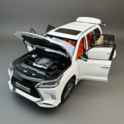LCD 1:18 for LX570 Off-Road Vehicle SUV Alloy Car Model Gift Collection