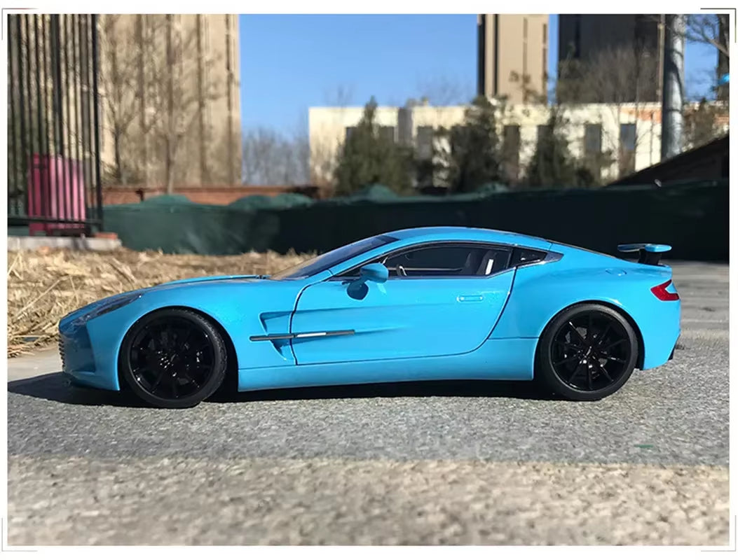 1/18 Autoart 70245 for ASTON MARTIN ONE 77 Diecast Model Car DIAVOLO Blue Gift Collection Ornament Display Metal,Plastic