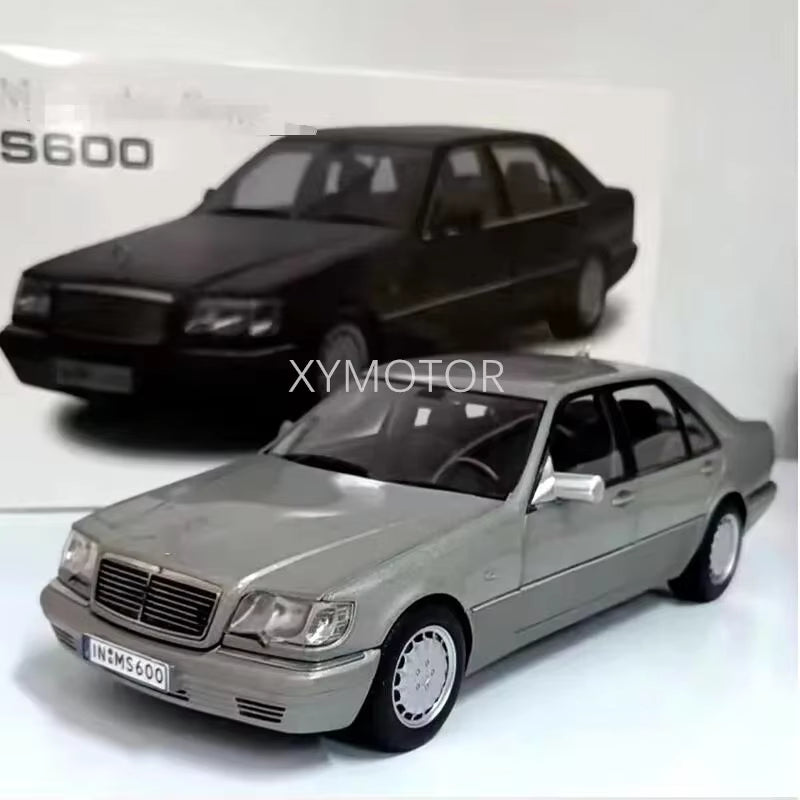 1/18 Model for Mercedes Benz S600 V12 W140 1990 Diecast Model CAR Toys Kids Gifts Collection Black/White/Silver Metal,Plastic