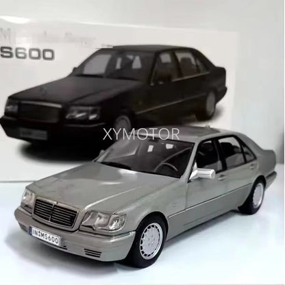 1/18 Model for Mercedes Benz S600 V12 W140 1990 Diecast Model CAR Toys Kids Gifts Collection Black/White/Silver Metal,Plastic