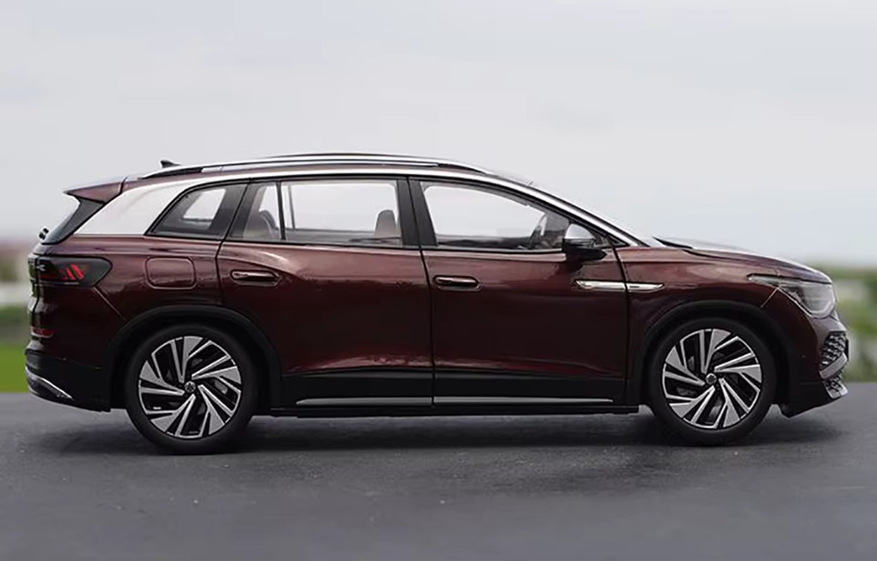 1:18 Original ID.6X Car Model SUV Light Version Alloy Simulation Car Model