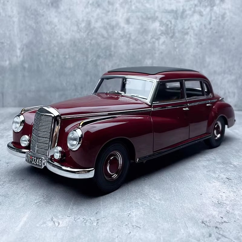 Norev 1/18 for 300 1955 Simulation Alloy Car Model Can Open the Door Wine Red