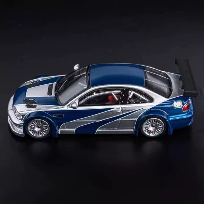 DCM 1:64 for M3 E46 GTR Need for Speed Coating Alloy Car Model Collection