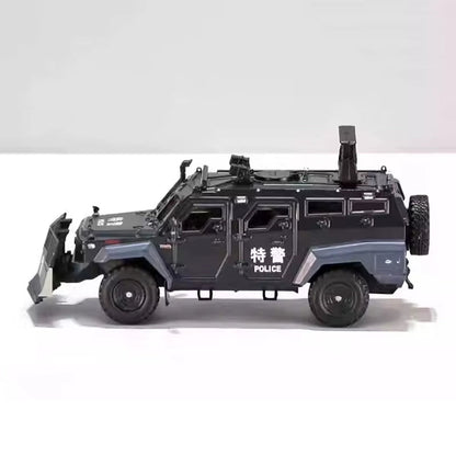 MB 1:64 Jilong Explosion Proof Evacuation Vehicle Clearance Vehicle Special Vehicle Alloy Car Model Ornament