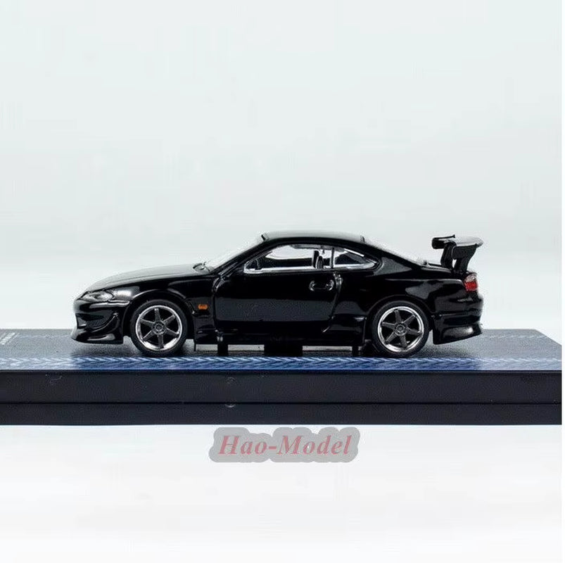 TW 1/64 for VERTEX Silvia S15 Alloy Metal Diecast Model Car Kids Toys Boys Girls Birthday Gifts Hobby Display Collection Black