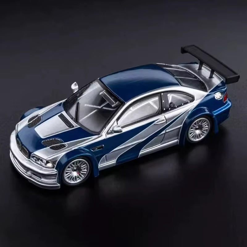 DCM 1:64 for M3 E46 GTR Need for Speed Coating Alloy Car Model Collection
