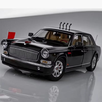 1: 24Th Century Dragon Hongqi Car Model Simulation Alloy Car Car Model Hongqi 70Th Anniversary Review Car Model