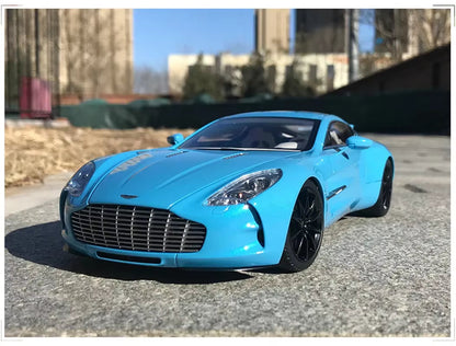 1/18 Autoart 70245 for ASTON MARTIN ONE 77 Diecast Model Car DIAVOLO Blue Gift Collection Ornament Display Metal,Plastic