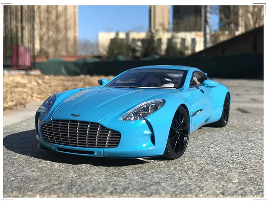 1/18 Autoart 70245 for ASTON MARTIN ONE 77 Diecast Model Car DIAVOLO Blue Gift Collection Ornament Display Metal,Plastic