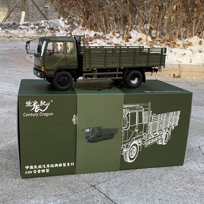 Century Dragon Original Factory Jiefang J3 Army Truck 1:24 Alloy Simulation Car Model Jiefang J3 Truck Model Collection