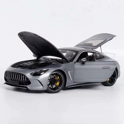 Original NZG 1:18 for GT63 2023 Silver Grey Alloy Fully Open Car Model