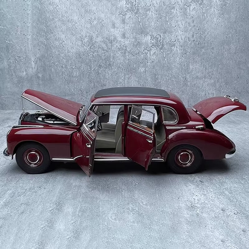 Norev 1/18 for 300 1955 Simulation Alloy Car Model Can Open the Door Wine Red