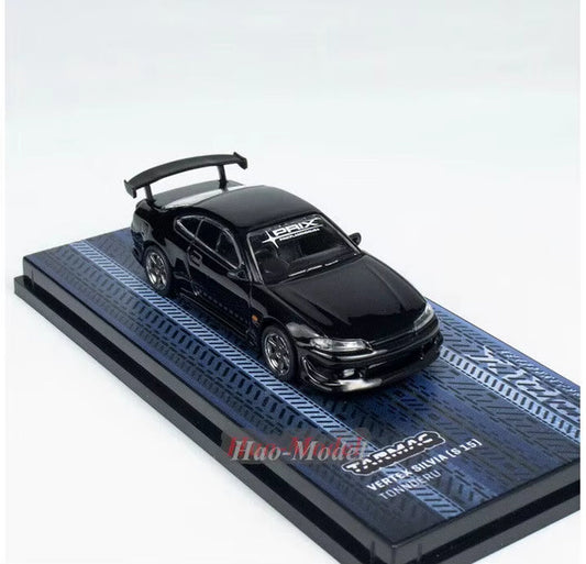 TW 1/64 for VERTEX Silvia S15 Alloy Metal Diecast Model Car Kids Toys Boys Girls Birthday Gifts Hobby Display Collection Black