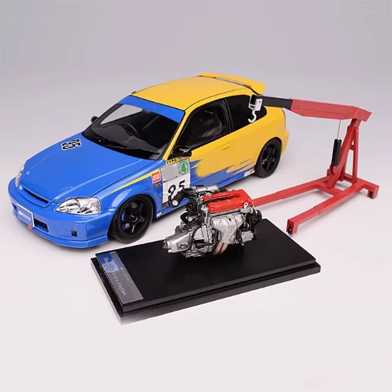 MH Civic Type R EK9 Limited Edition Simulation Alloy Metal Car Model 1 18 Collection