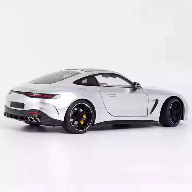 Original NZG 1:18 for GT63 2023 Silver Grey Alloy Fully Open Car Model