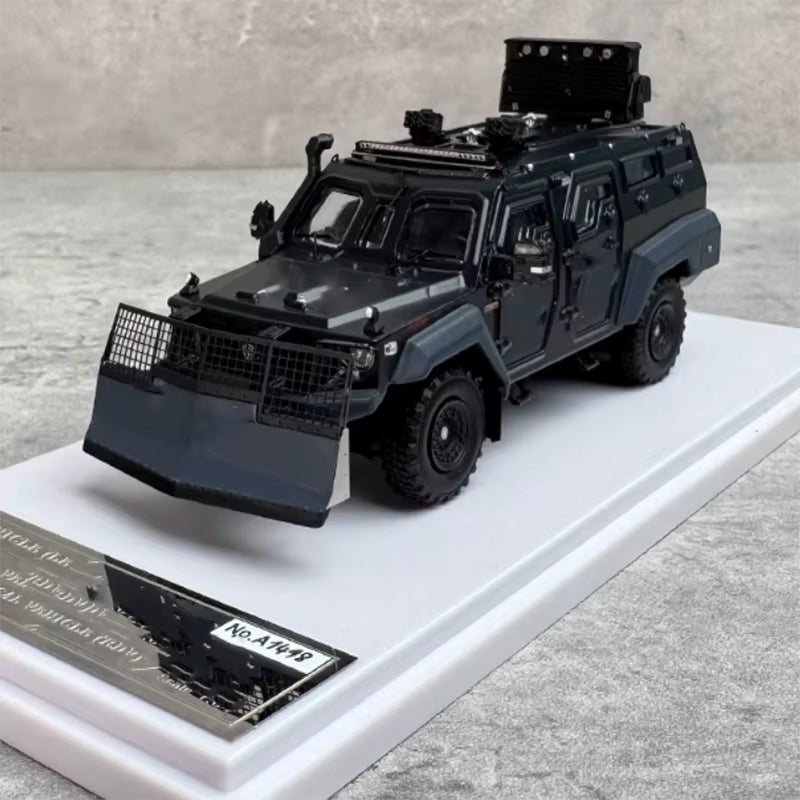 MB 1:64 Jilong Explosion Proof Evacuation Vehicle Clearance Vehicle Special Vehicle Alloy Car Model Ornament